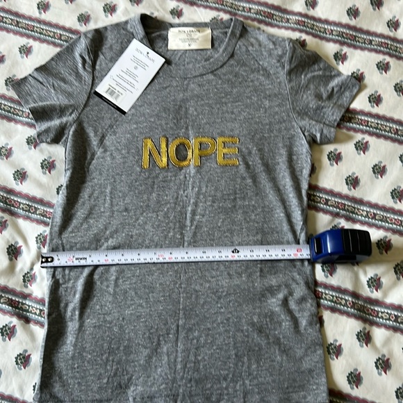 Bow & Drape sequin Nope short sleeve T shirt - Picture 6 of 7